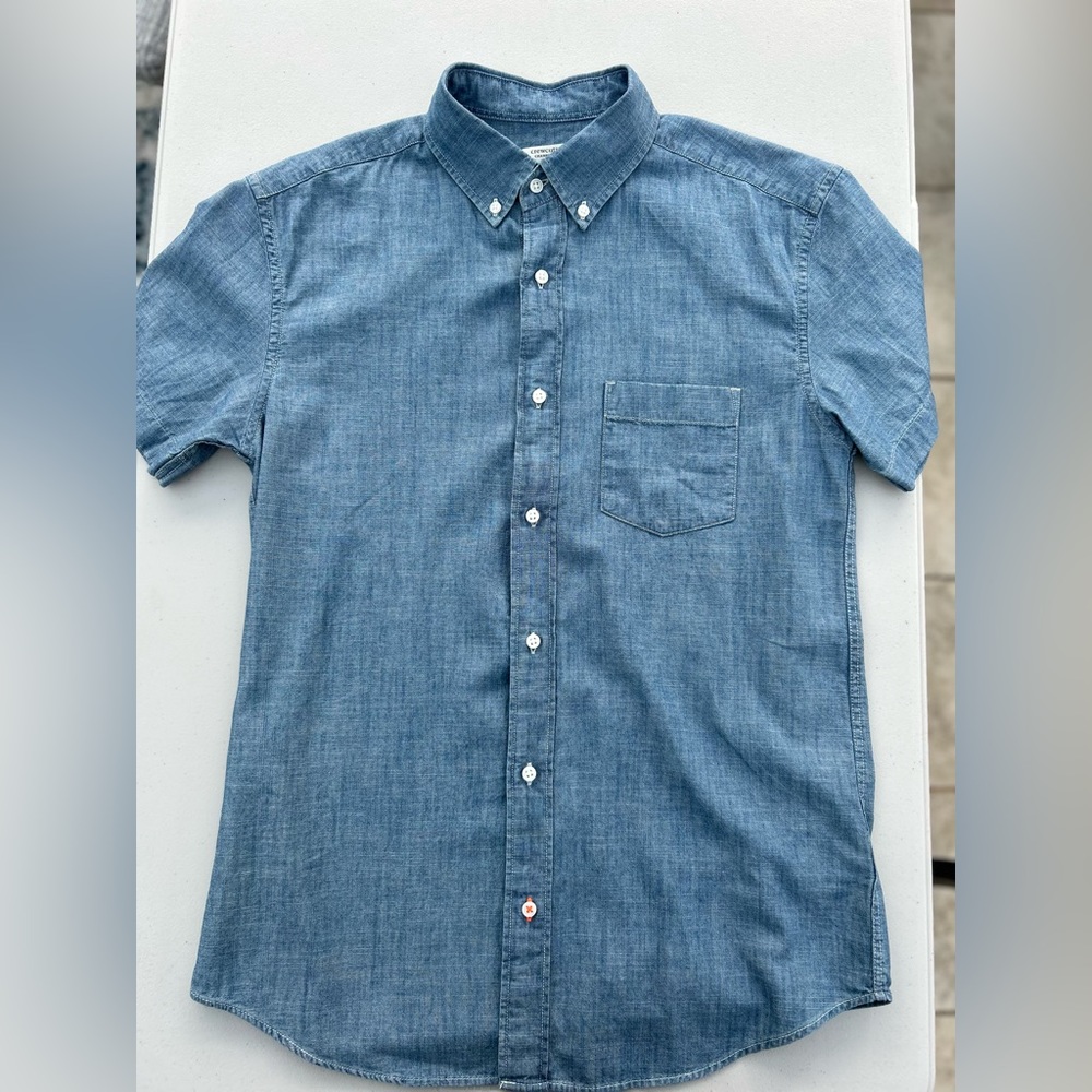 Crewcuts Chambray Light Denim button down shirt with collar - Size 16